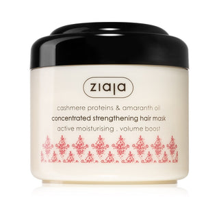 Ziaja Masque fortifiant pour cheveux à l’huile d’amarante Cashmere (Concentré de fortifiant masque fortifiant pour cheveux) 200 Ml 