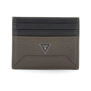 Guess Porta Carte di Credito in Pelle Marrone — Porta carte