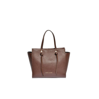 Anna Luchini Borsa A Mano In Pelle Da Donna cioccolato — Borsa a mano