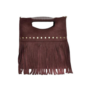 Luisa Vannini Borsa a Mano in Pelle 8189 Bordò — Borsa a mano