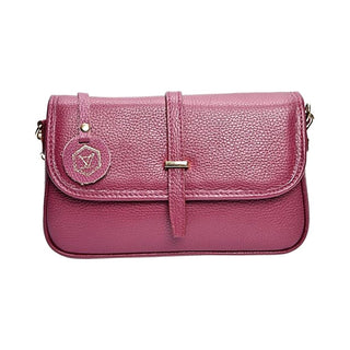 Luisa Vannini Borsa a Tracolla in Pelle Vino — Borsa a tracolla