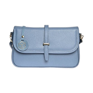 Luisa Vannini Borsa a Tracolla in Pelle Celeste Scuro — Borsa a tracolla