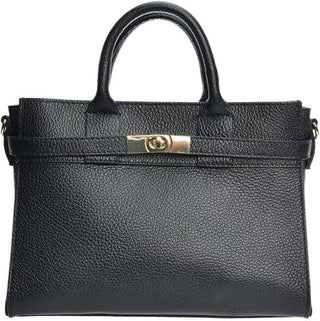 Anna Luchini Borsa A Mano In Pelle nero — Borsa a mano