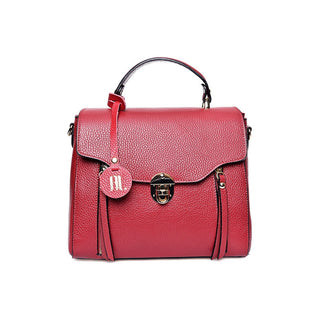 Anna Luchini Borsa A Mano In Pelle rosso — Borsa a mano