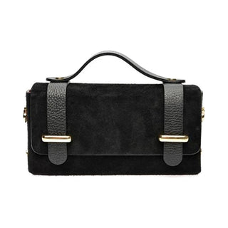 Anna Luchini Borsa A Mano In Pelle nero — Borsa a mano