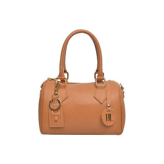 Anna Luchini Borsa A Mano In Pelle cognac — Borsa a mano