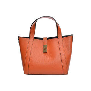 Anna Luchini Borsa A Mano In Pelle Arancio — Borsa a mano