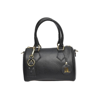 Anna Luchini Borsa A Mano In Pelle Nero — Borsa a mano