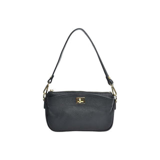 Anna Luchini Borsa A Mano In Pelle nero — Borsa a mano