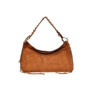 Anna Luchini Borsa A Mano In Pelle cognac — Borsa a mano