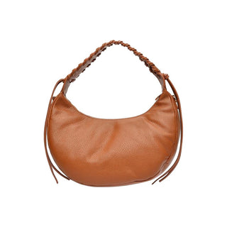 Anna Luchini Borsa A Mano In Pelle cognac — Borsa a mano