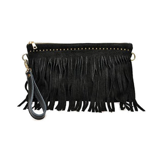 Anna Luchini Borsa A Mano In Pelle nero — Borsa a mano