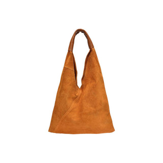 Anna Luchini Borsa A Mano In Pelle cognac — Borsa a mano