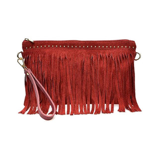 Anna Luchini Borsa A Mano In Pelle bordò — Borsa a mano