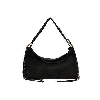 Anna Luchini Borsa A Mano In Pelle Nero Donna — Borsa a mano
