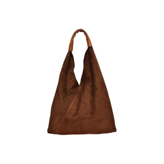 Anna Luchini Borsa A Mano In Pelle Marrone Donna — Borsa a mano