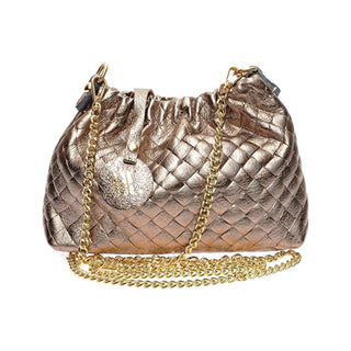 Anna Luchini Borsa A Mano In Pelle Bronzo — Borsa a mano