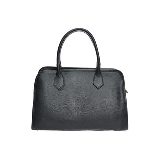 Anna Luchini Borsa A Mano In Pelle Nera — Borsa a mano