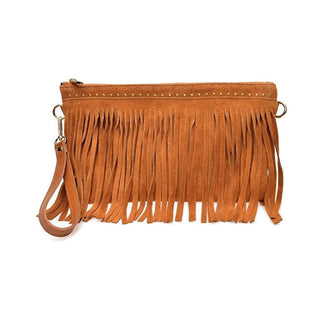 Anna Luchini Borsa a mano in pelle tinta cognac — Borsa a mano