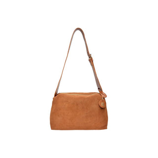 Anna Luchini Borsa a mano in pelle colore cognac — Borsa a mano