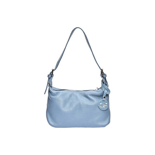 Carla Ferreri Dark Blue Leather Handbag for Women 