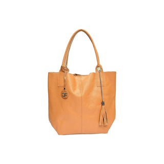 Carla Ferreri Women's Leather Handbag cognac 