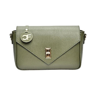 Carla Ferreri Leather Shoulder Bag verde For Women 