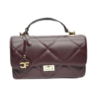 Carla Ferreri Women's Wine Leather Crossbody Bag 