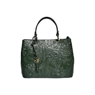 Carla Ferreri Leather Handbag verde For Women 