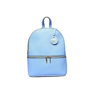 Carla Ferreri Women's Leather Backpack in Sky Blue 