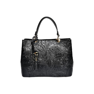 Carla Ferreri Borsa A Mano In Pelle Nero — Borsa a mano