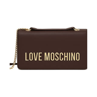 Love Moschino Brun håndtaske med skulderrem 