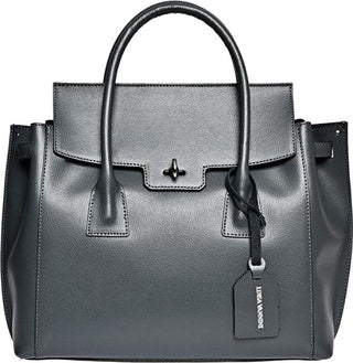 Luisa Vannini Borsa A Mano In Pelle 479 Grigio — Borsa A Mano