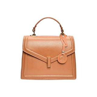 Luisa Vannini Borsa A Mano In Pelle 3150 Cognac — Borsa A Mano