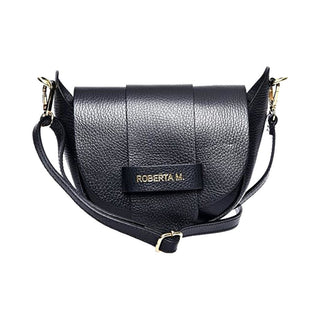 Roberta M Borsa A Tracolla In Pelle nero — Borsa a tracolla