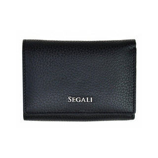 Segali Portafoglio In Pelle nero 7106 — Portafoglio