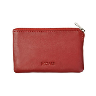 Segali Mini Portafoglio-Portachiavi In Pelle rosso — Portafoglio