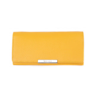 Segali Portafoglio In Pelle giallo — Portafoglio