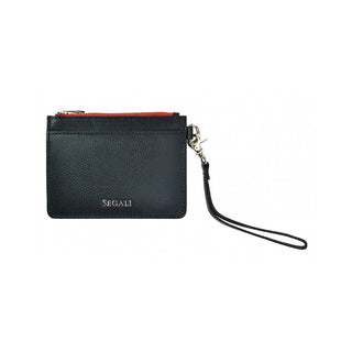 Segali Mini Portafoglio-Portachiavi In Pelle nero — Portafoglio