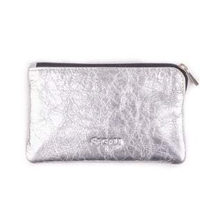 Segali Mini Portafoglio-Portachiavi pelle silver shiny — Portachiavi