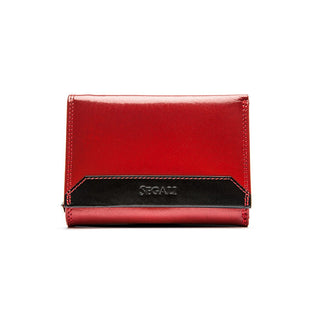 Segali Portafoglio In Pelle rosso nero — Portafoglio