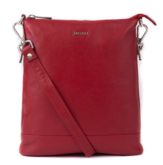 Segali Borsa A Tracolla In Pelle 9060 rosso — Borsa a tracolla