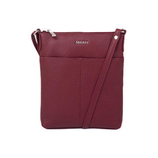 Segali Dame-skuldertaske i læder kant 