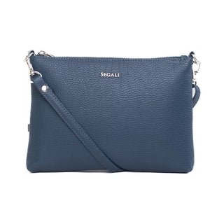 Segali Dame skuldertaske i læder blue navy 