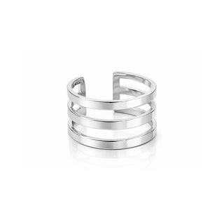 Troli Elegante Anillo Triple De Acero 2305 