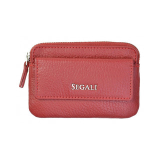 Segali Mini Portafoglio-Portachiavi In Pelle rosso — Portafoglio-portachiavi