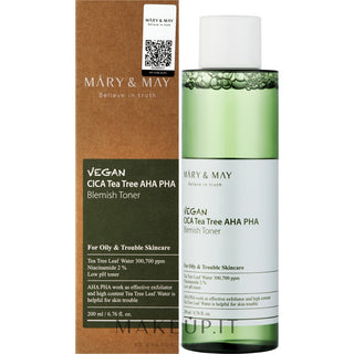 Mary&Max Vegan CICA Tea Tree AHA PHA Tonico Acido 200ml — Tonico
