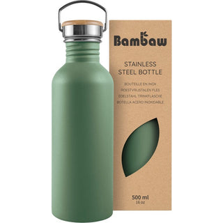Bambaw Borraccia in Acciaio Inossidabile 500 ml Verde Salvia — Borraccia