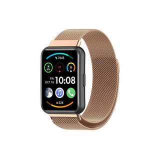 4wrist 米兰磁吸表带适用于华为 Watch FIT 2 - 玫瑰金 