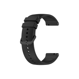 4wrist 通用硅胶表带，黑色表扣，20毫米 - 黑色 